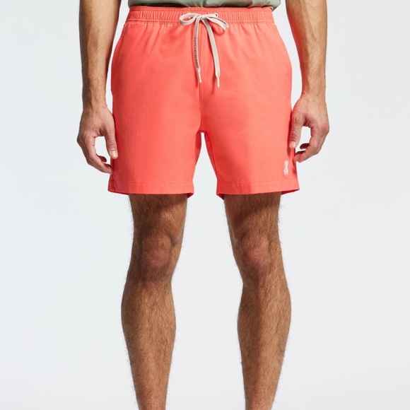 Samos Hydrochromic Hot Coral Swim Trunks - Picture 3 of 5